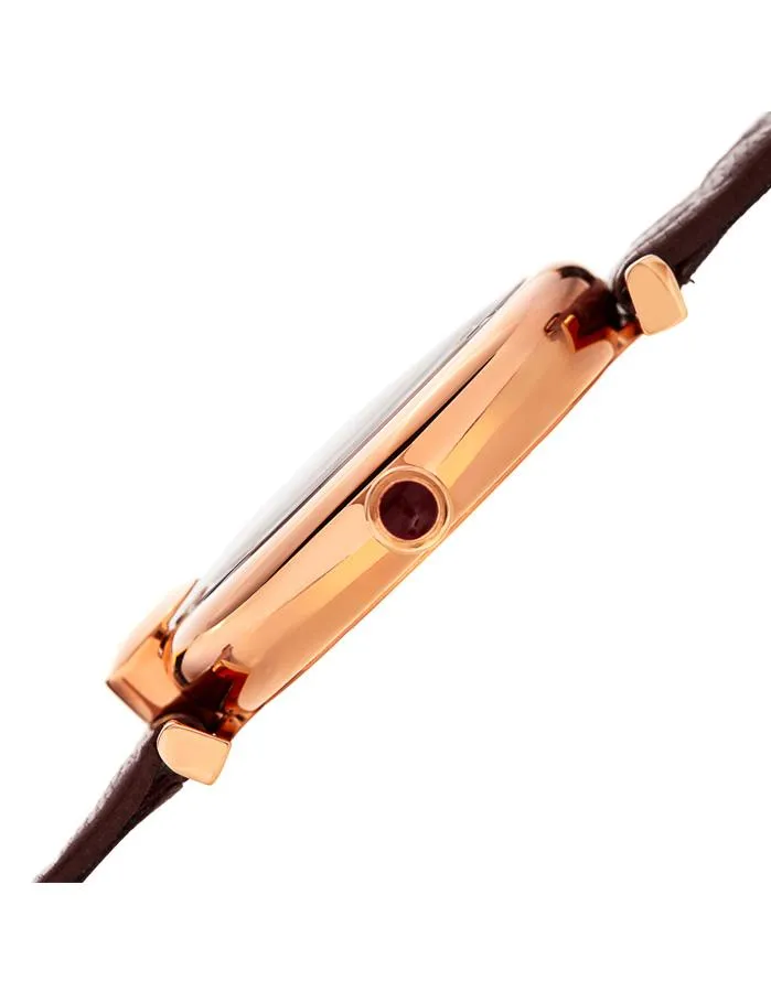 Bruno Magli Womens Miranda Rose Gold-Tone Heritage - Mother of Pearl - Brown