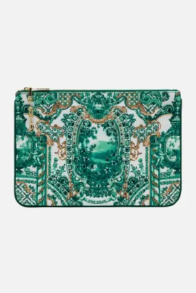 CAMILLA - Small Canvas Clutch CORRIDOR OF CALM