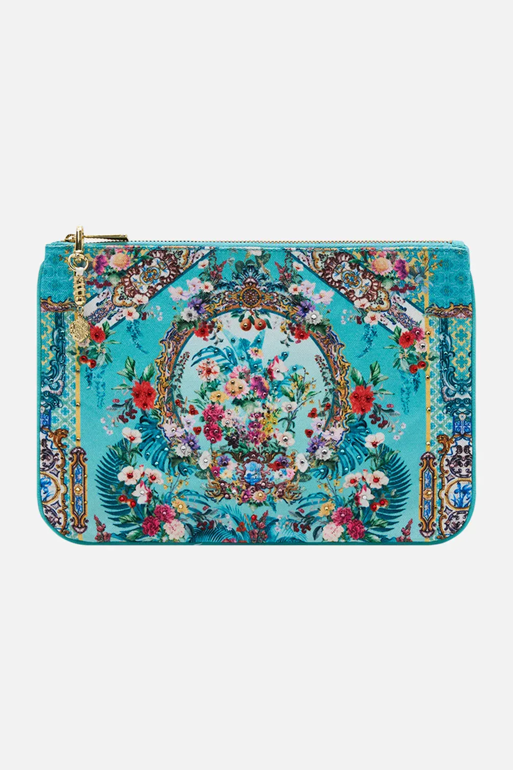 CAMILLA - Small Canvas Clutch GARDEN OF QUELUZ