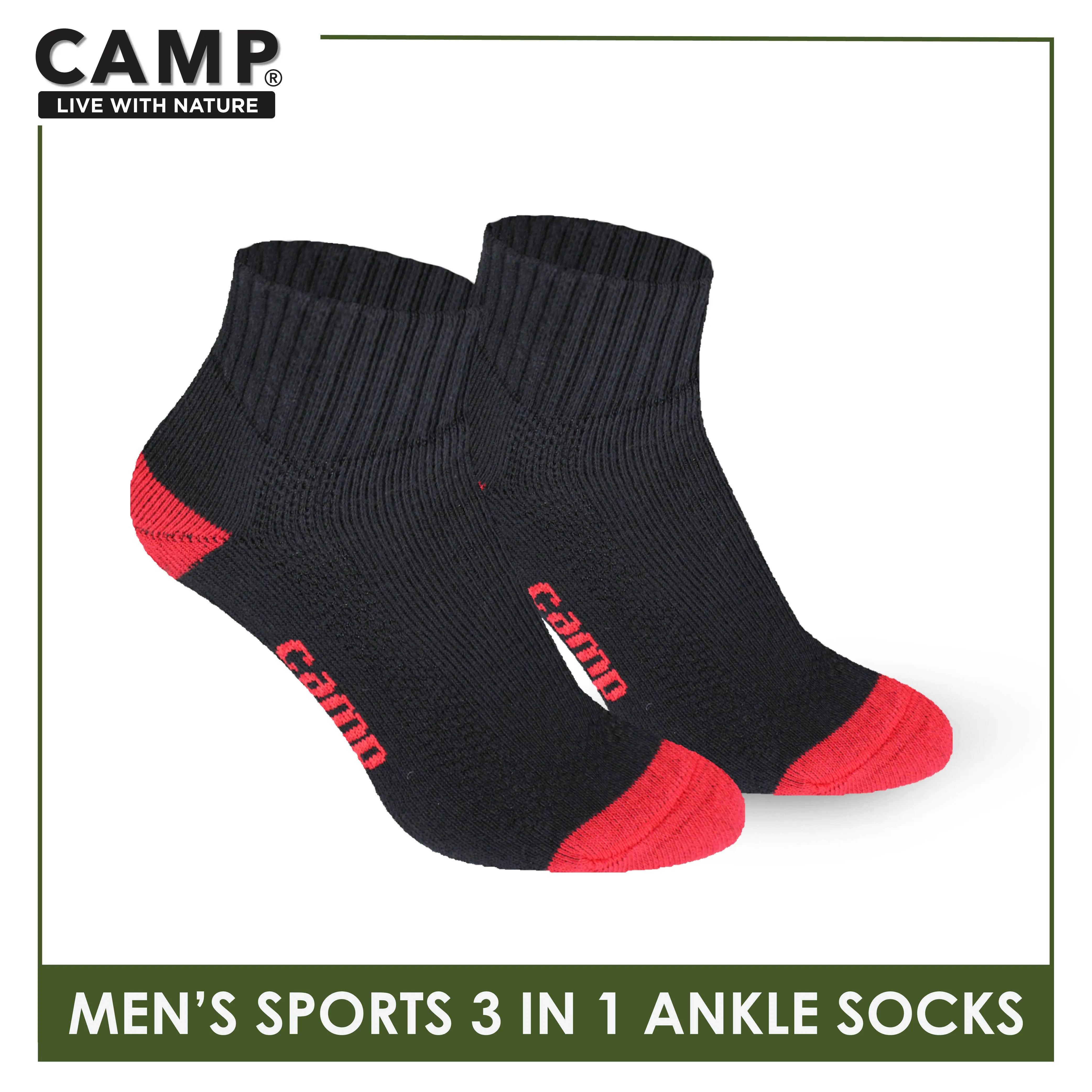 Camp Men's Cotton Thick Sports Ankle Socks 3 pairs in a pack CMS4