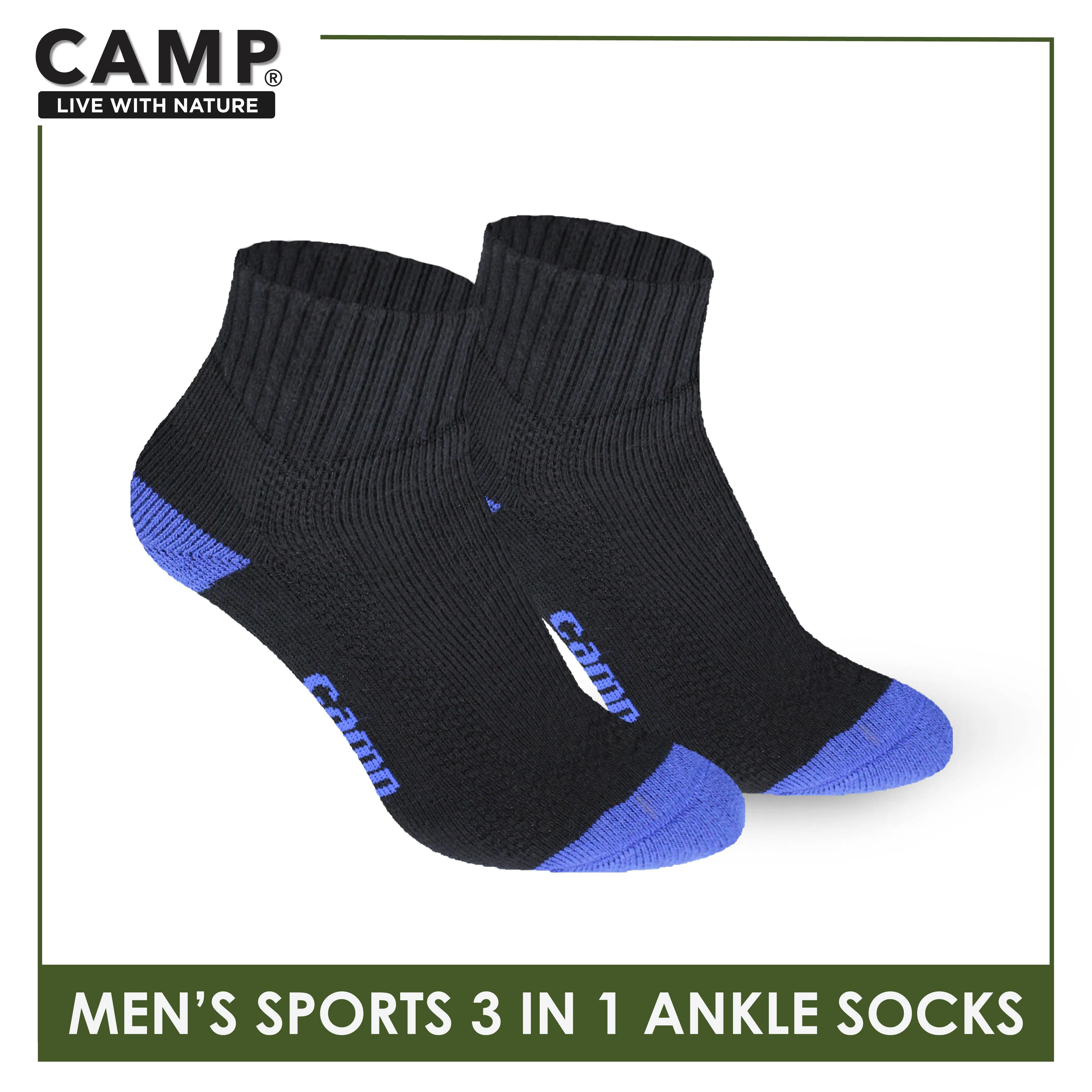 Camp Men's Cotton Thick Sports Ankle Socks 3 pairs in a pack CMS4
