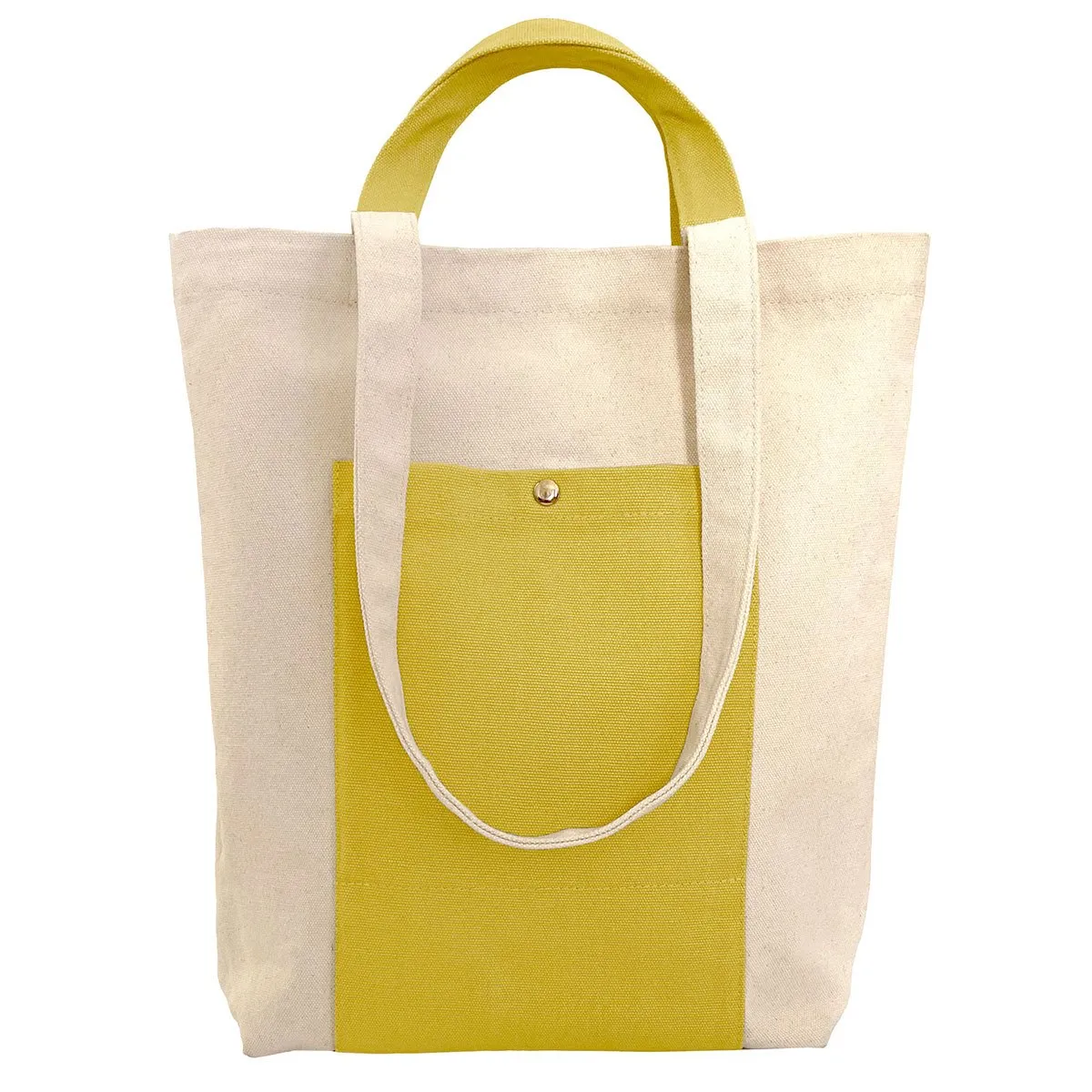 Canvas Tote Bag with Handles (Happy Yellow)