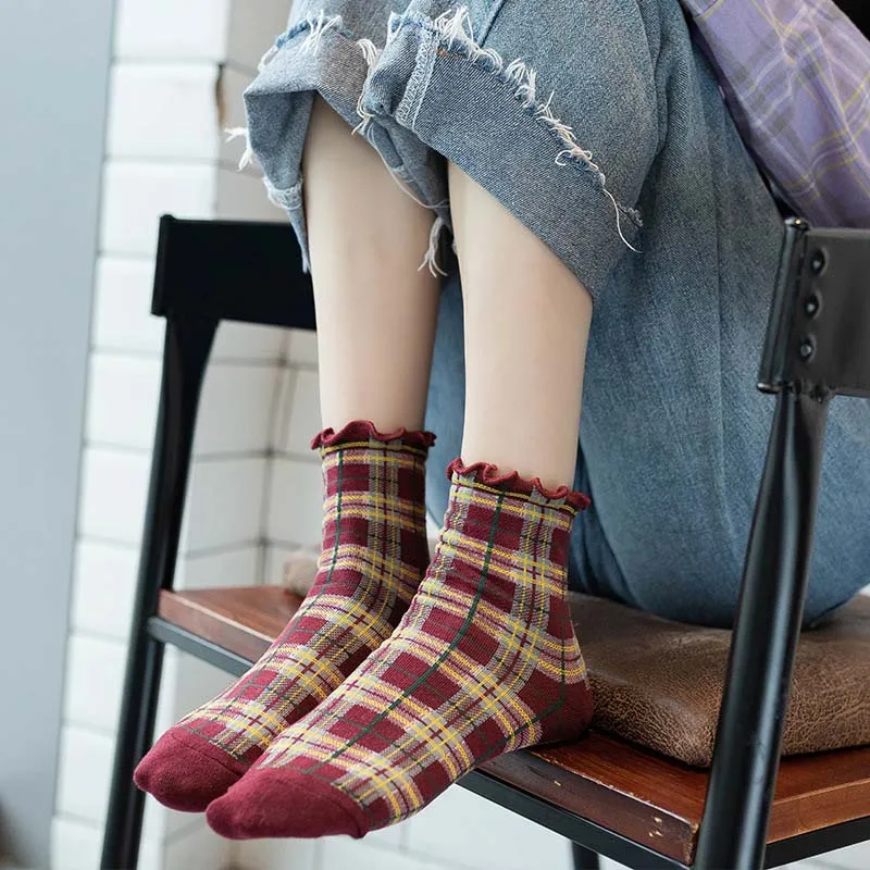 Casual Plaid Socks