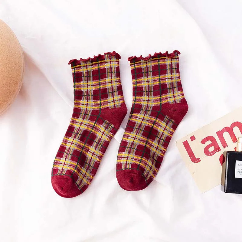 Casual Plaid Socks