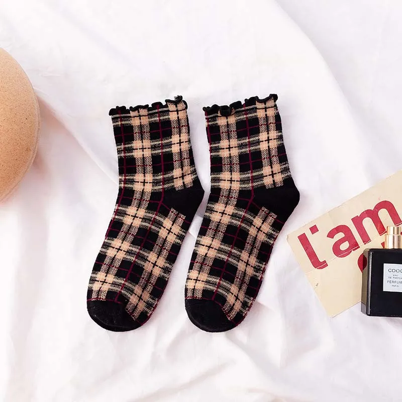 Casual Plaid Socks