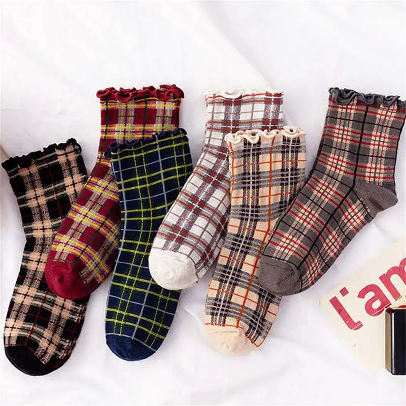 Casual Plaid Socks