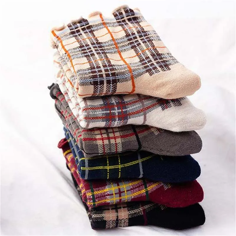 Casual Plaid Socks