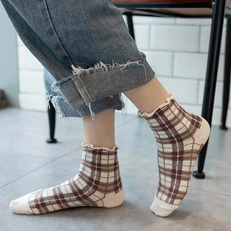 Casual Plaid Socks