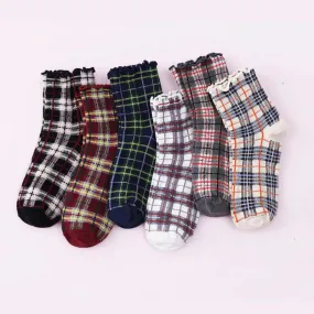 Casual Plaid Socks