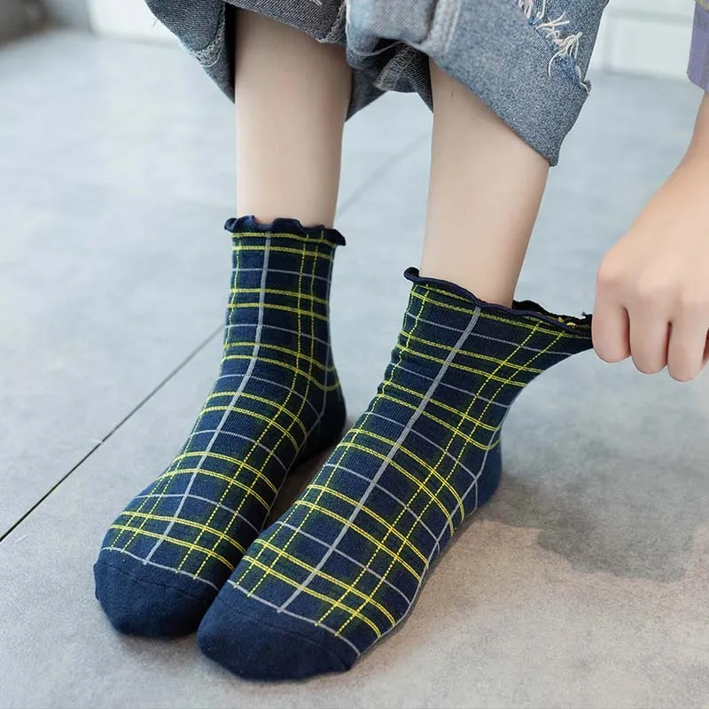 Casual Plaid Socks