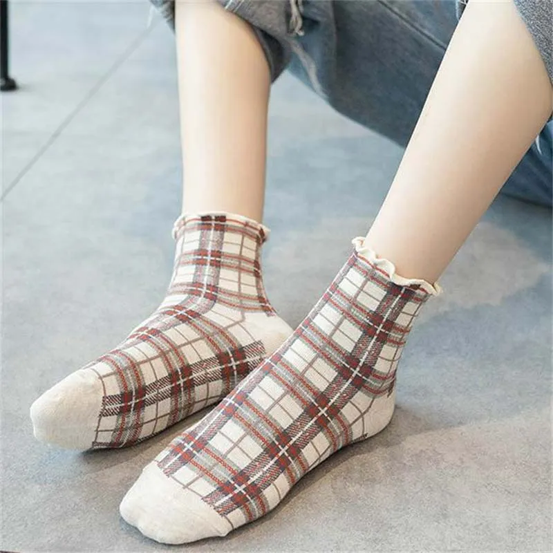 Casual Plaid Socks