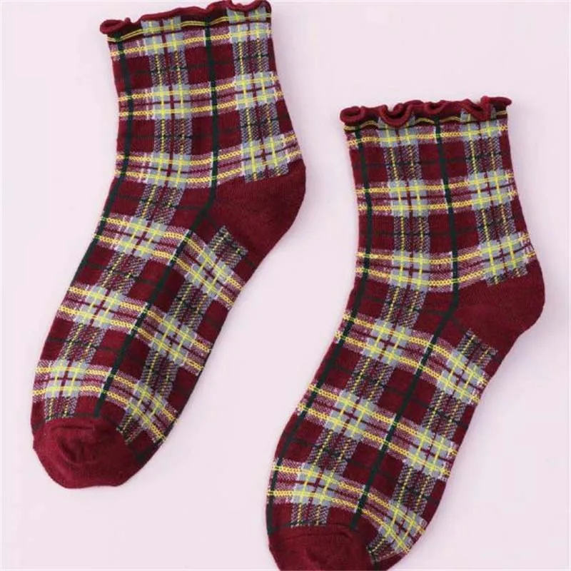 Casual Plaid Socks