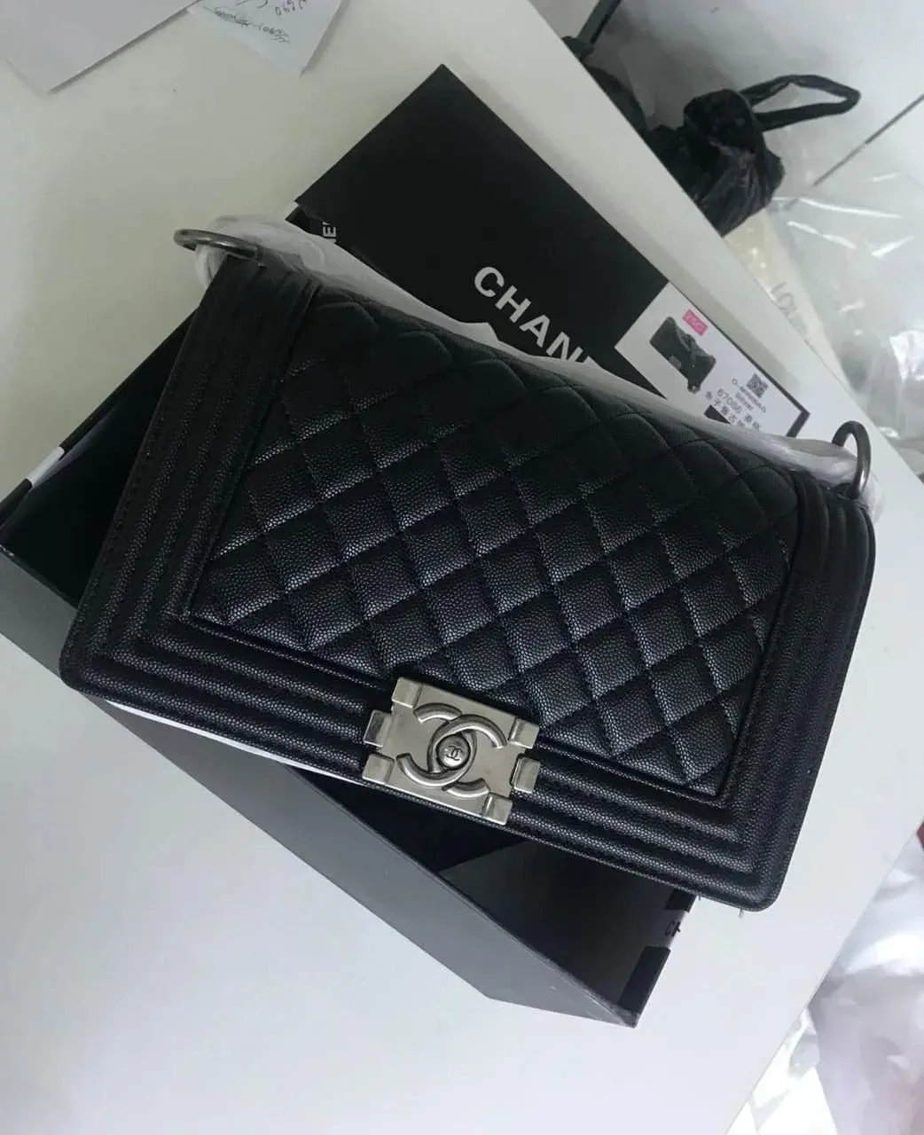 Chanel Boy HandBag For Women Silver Hardware