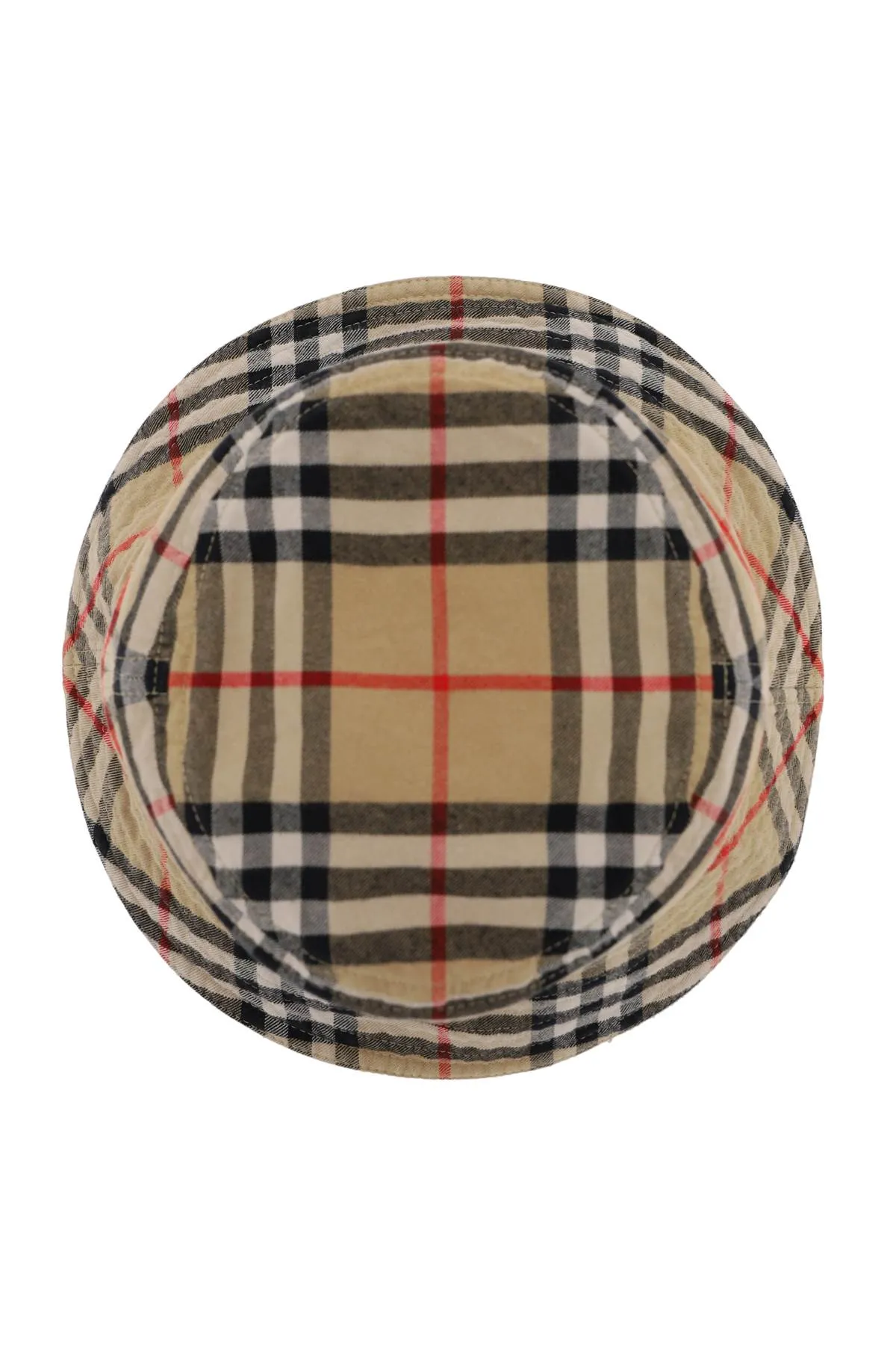 check cotton bucket hat