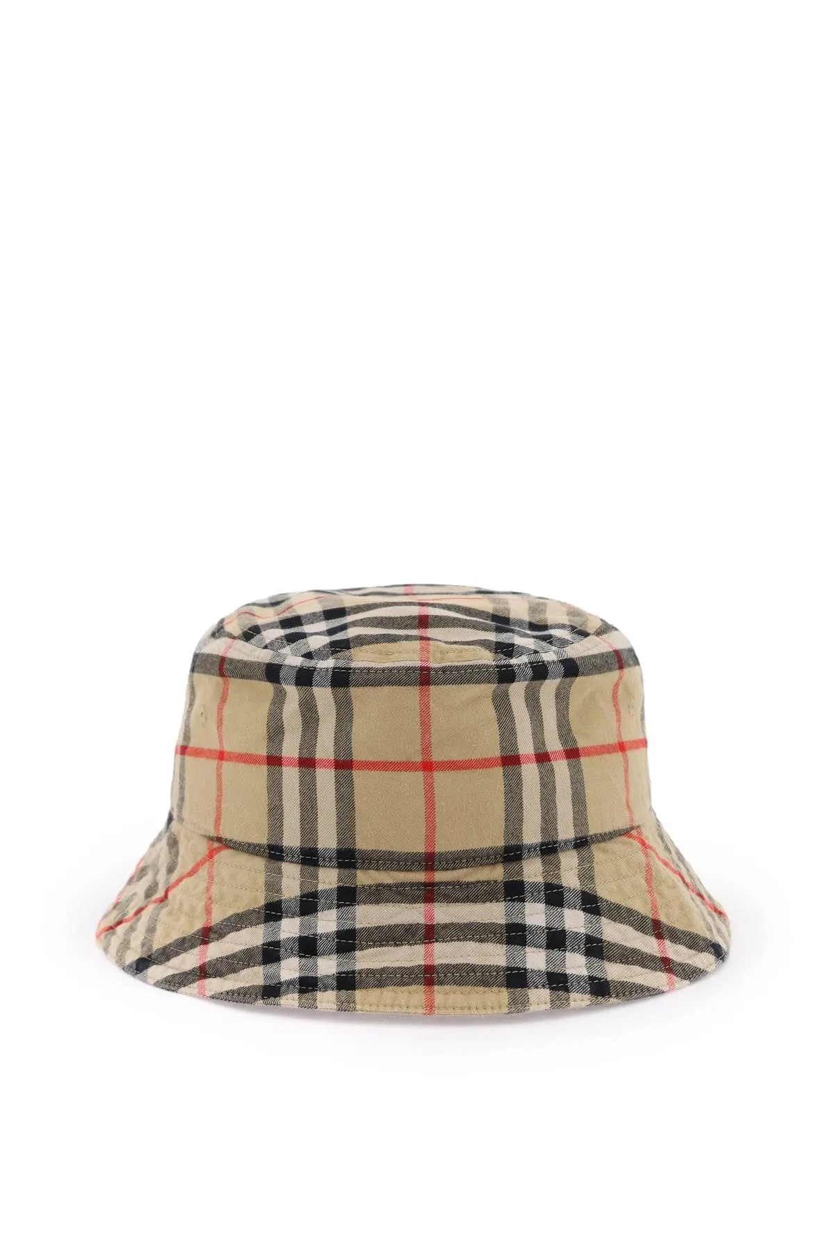 check cotton bucket hat