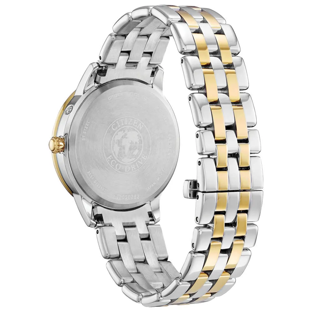 Citizen Calendrier White Mother-of-Pearl Two-Tone Women's Watch FD0004-51D