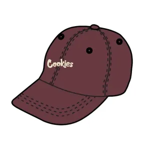 Cookies Original Mint Cotton Canvas Emb Dad Hat - Burgundy/Cream