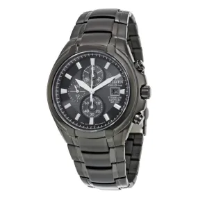 Ctizen Eco Drive Chronograph Black Dial Titanium Men's Watch CA0265-59E