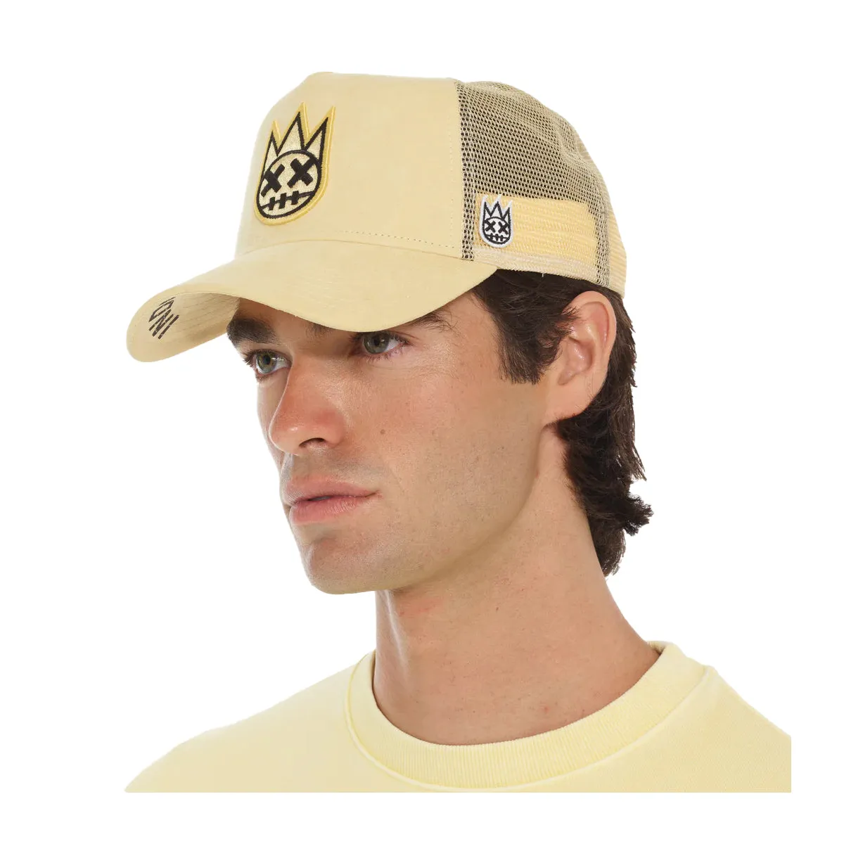 Cult Of Individuality Mens Clean Logo Trucker Hat 625AC-CH46A Banana