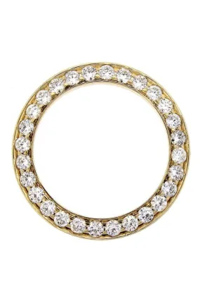 Custom Diamond Bezel Rolex Datejust Mens 36mm 5.90ct Solid 14K Yellow Gold