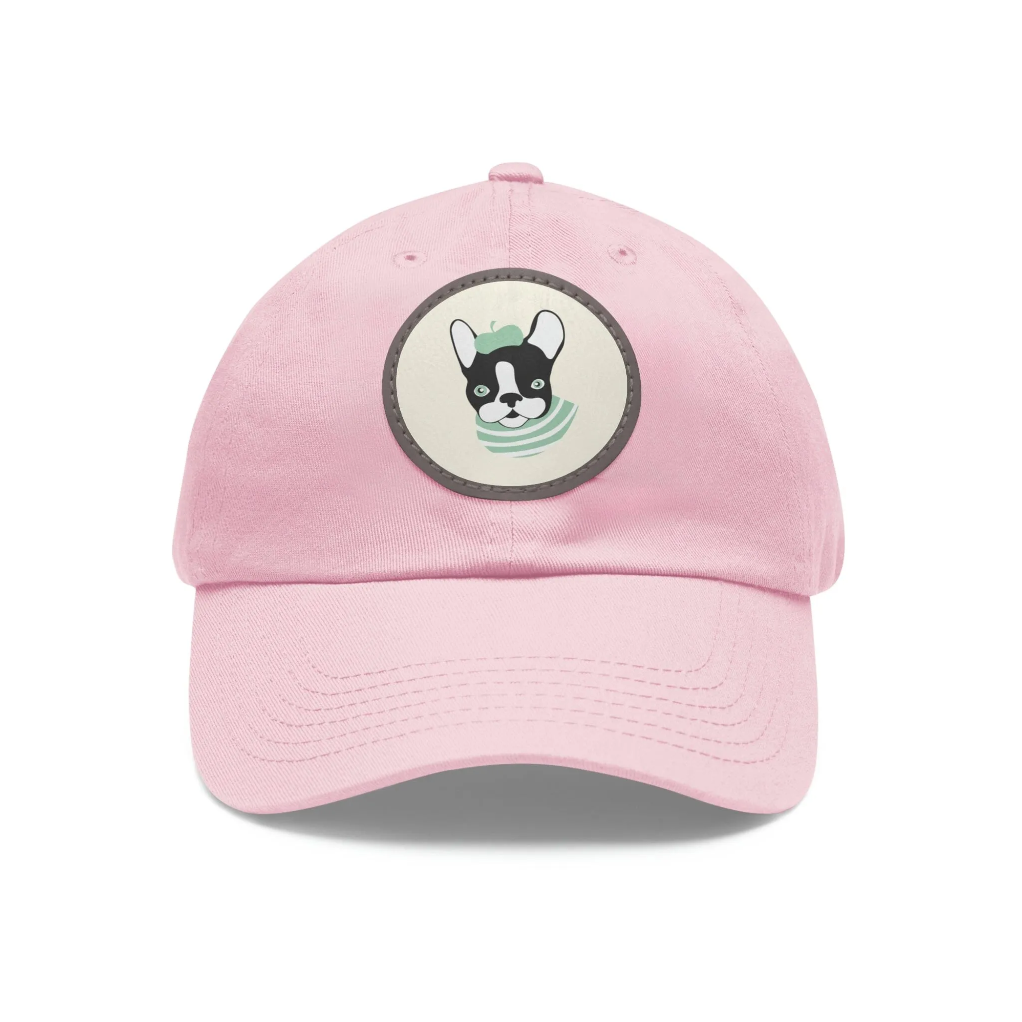 Dad Hat with Leather Patch (Round)