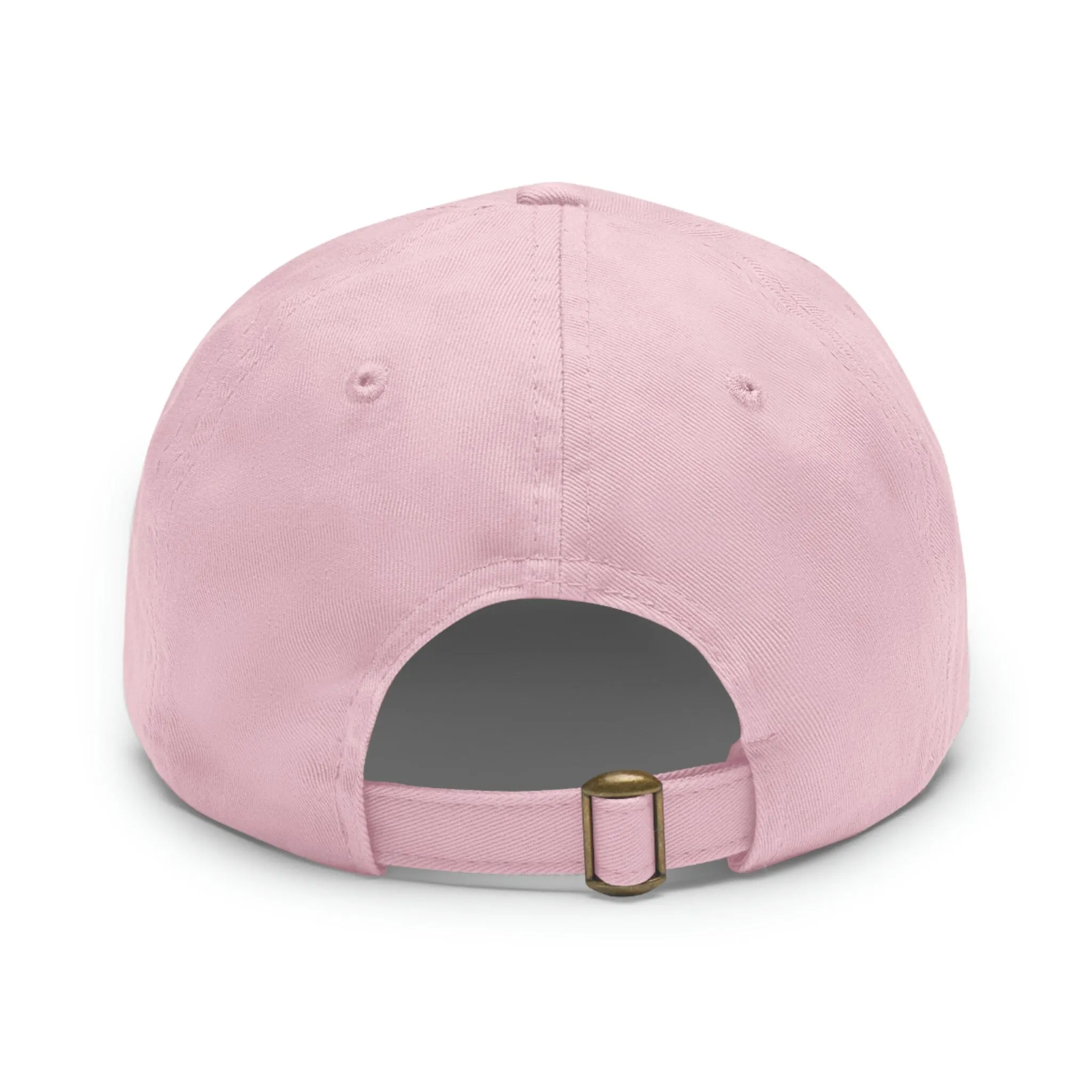 Dad Hat with Leather Patch (Round)