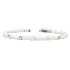 Dado Ceramic Bangle with 5 Diamonds by Roberto Demeglio
