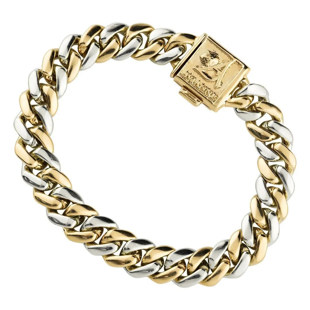 Diamond Cuban Link Bracelet Two Tone Gold 5.50 Ctw
