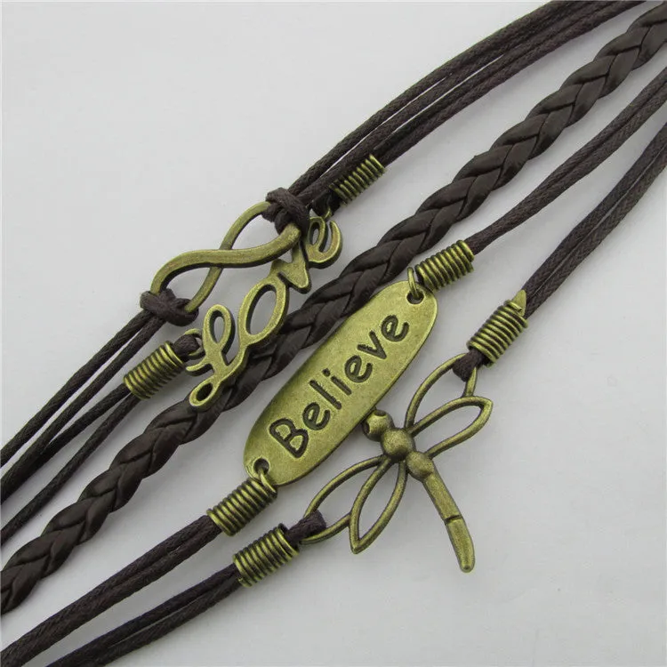 Dragonfly LOVE Woven Bracelets