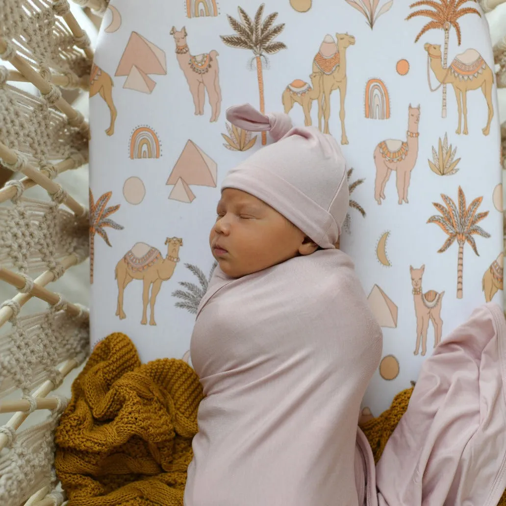 Dusky Rose Knotted Beanie Newborn
