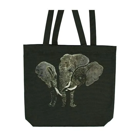 Elephants Canvas Tote