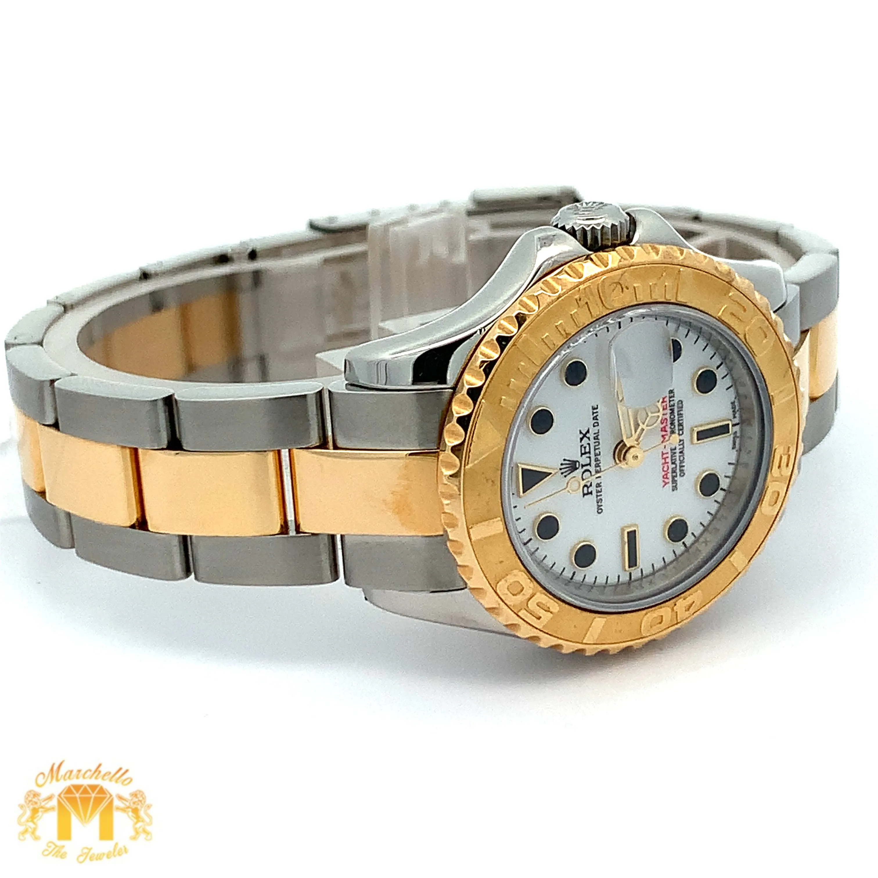 Factory 29mm Yacht-Master Rolex Watch with Two-Tone Oyster Bracelet (Rolex Papers)