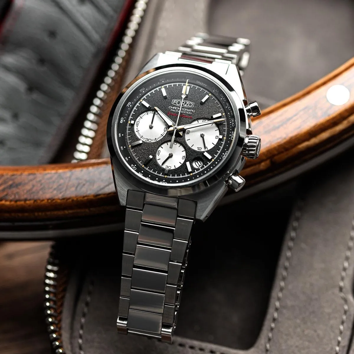 FORZO G2 EnduraTimer Chronograph Watch - Reverse Panda Dial - LIKE NEW