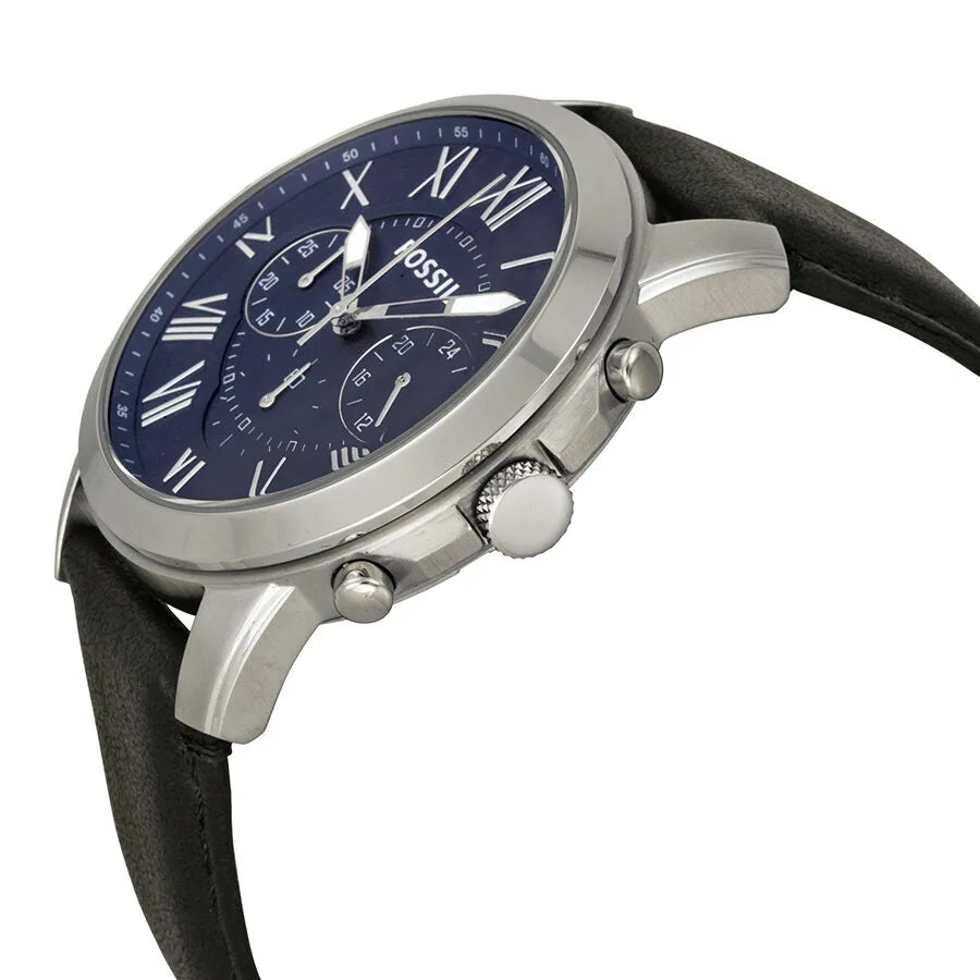 Fossil Grant Chronograph Blue Dial Black Dial Men's Watch FS4990