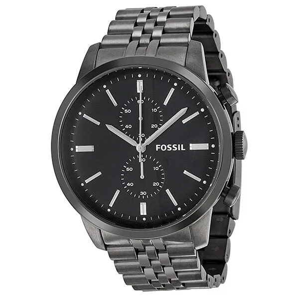 Fossil Townsman Chronograph Grey Dial Smoke Ion-plated Men's Watch FS4786