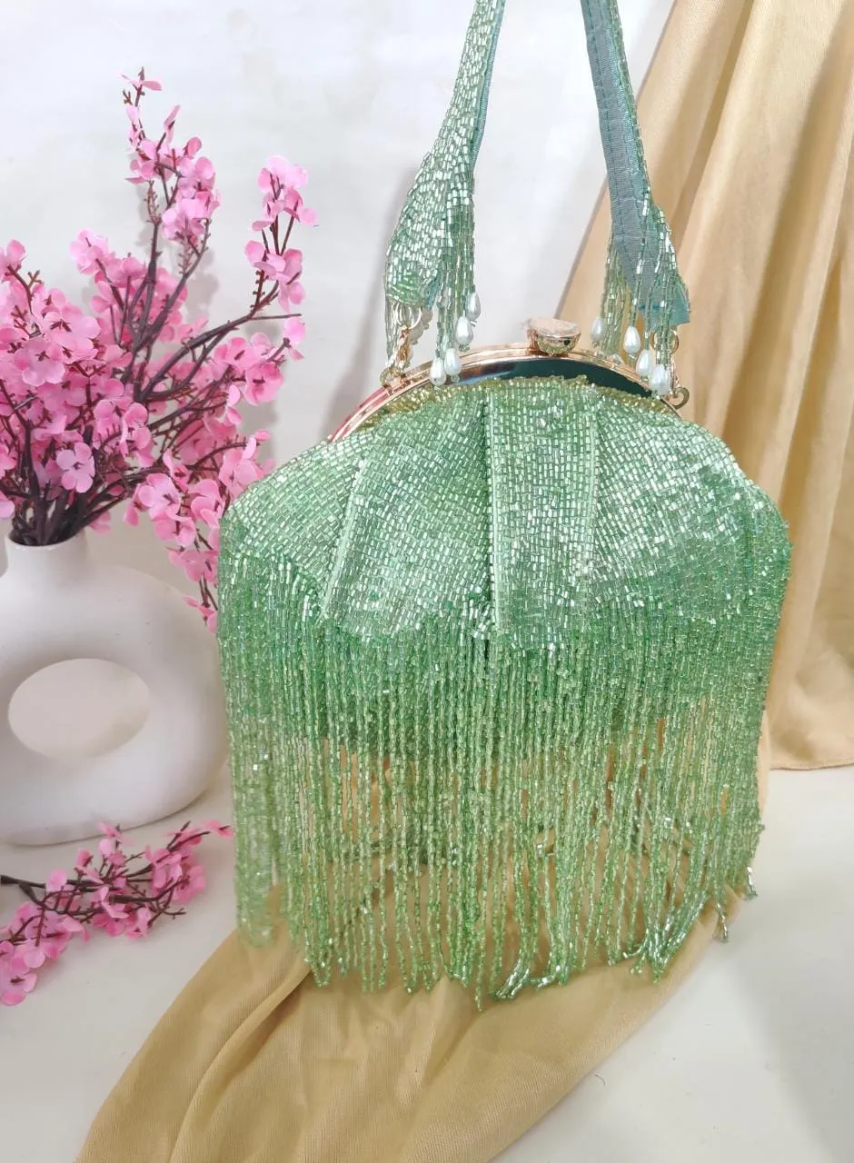 Fringes clutches partywear clutch