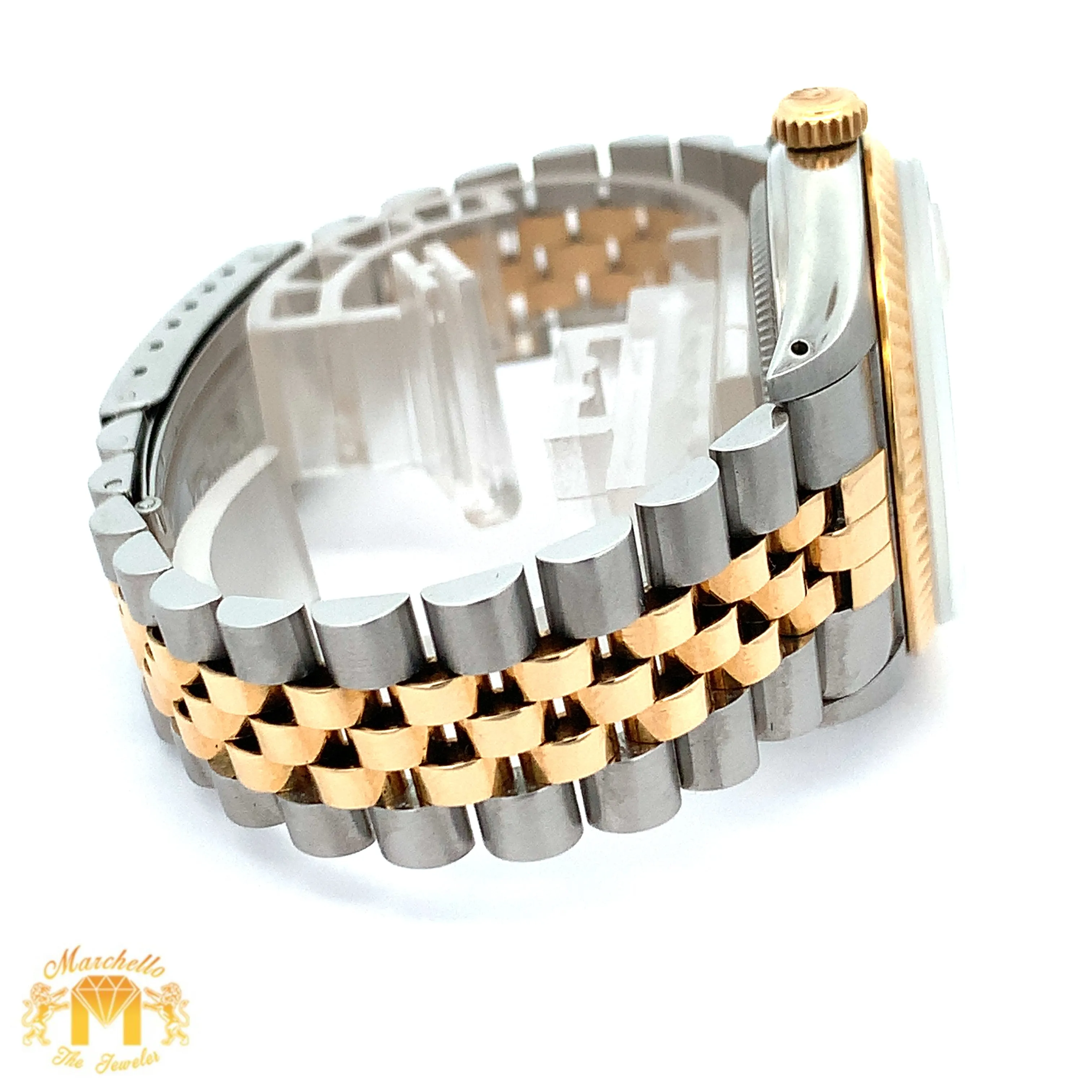 Full Factory 36mm Rolex Watch with Two-tone Jubilee Bracelet (tuxedo dial, quick set)(Rolex papers)