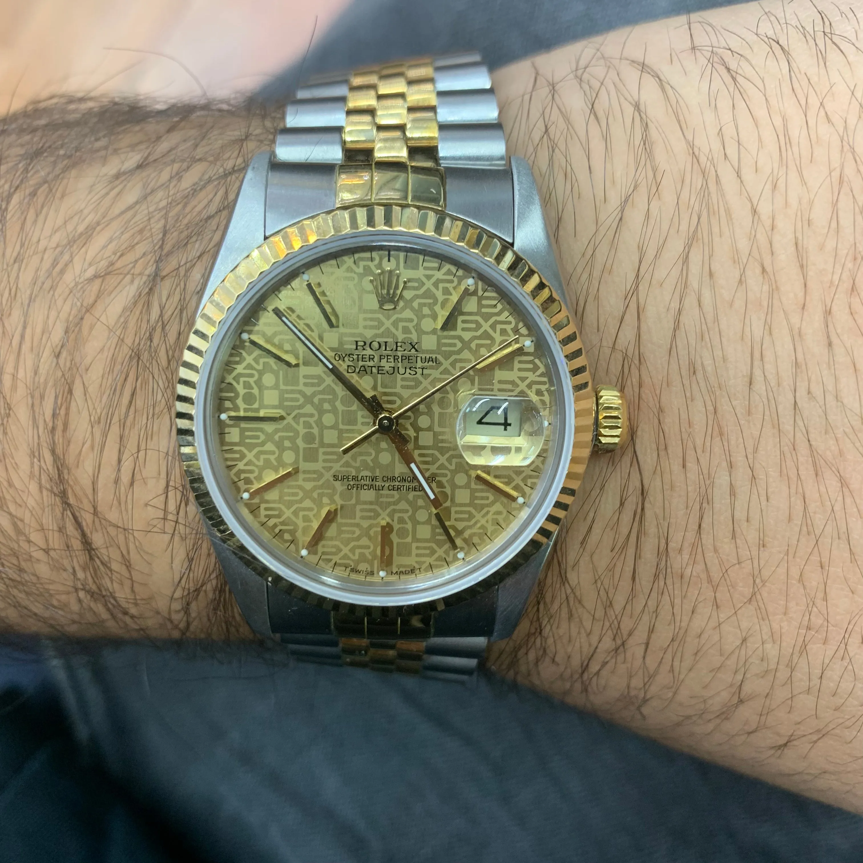 Full Factory 36mm Rolex Watch with Two-tone Jubilee Bracelet
