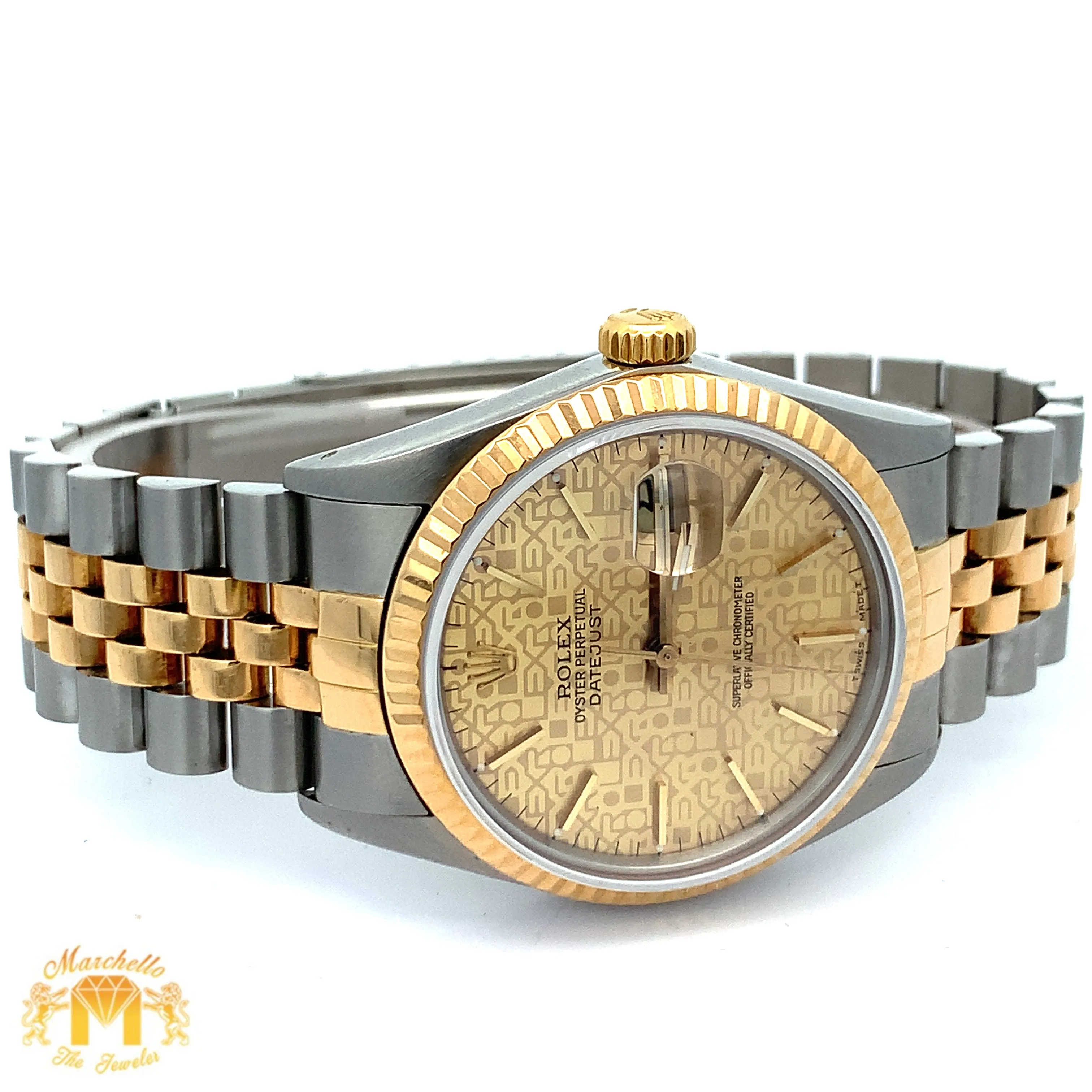 Full Factory 36mm Rolex Watch with Two-tone Jubilee Bracelet