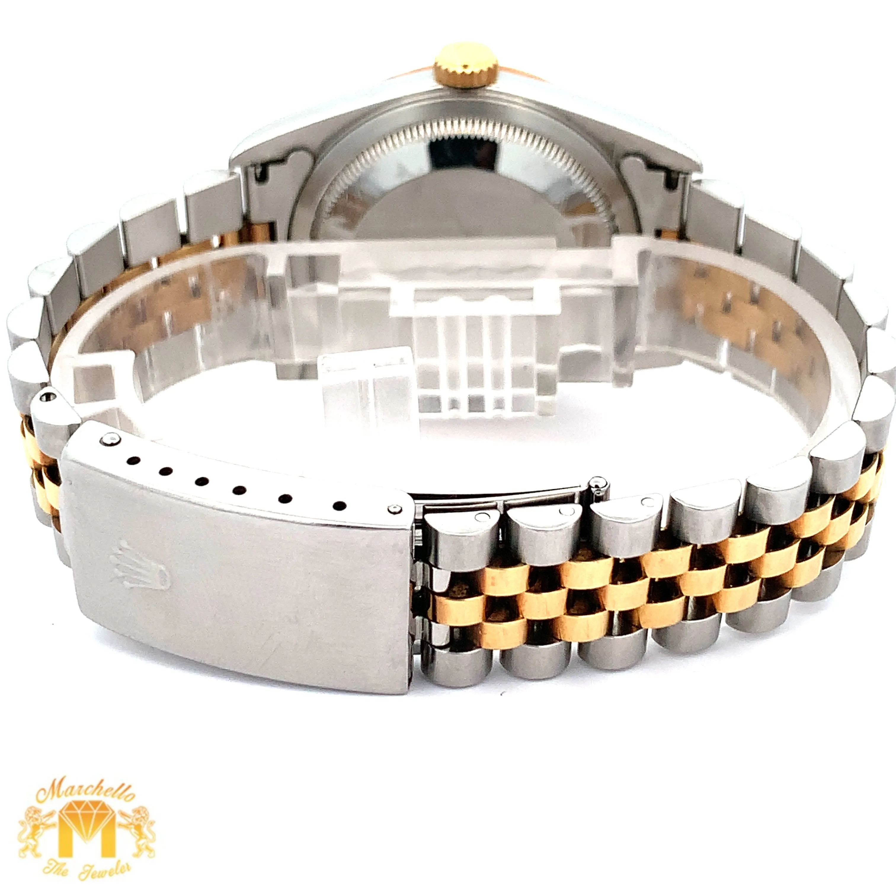 Full Factory Chocolate 36mm Rolex Watch with Two-tone Jubilee Bracelet (chocolate dial, quick-set)