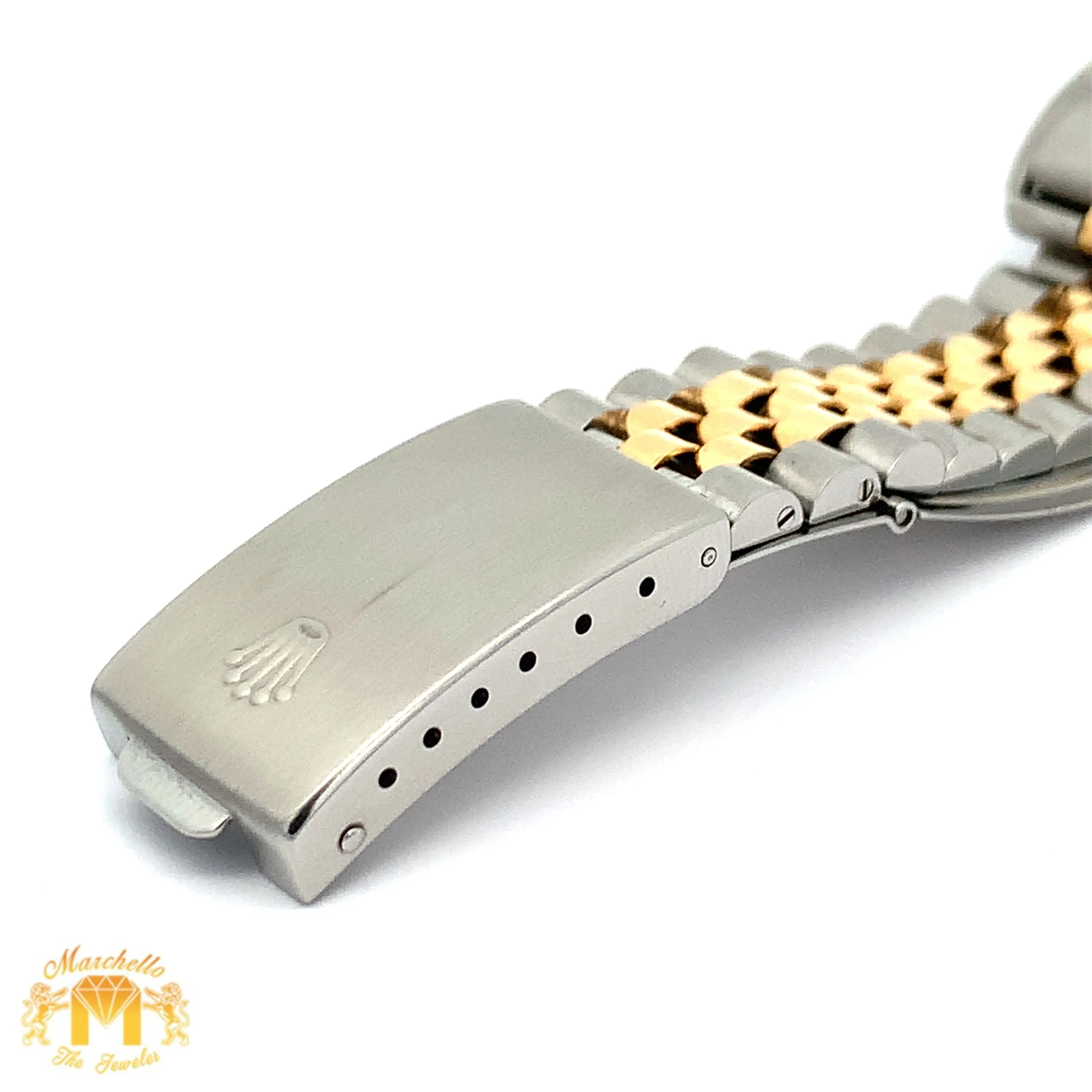 Full Factory Chocolate 36mm Rolex Watch with Two-tone Jubilee Bracelet (chocolate dial, quick-set)