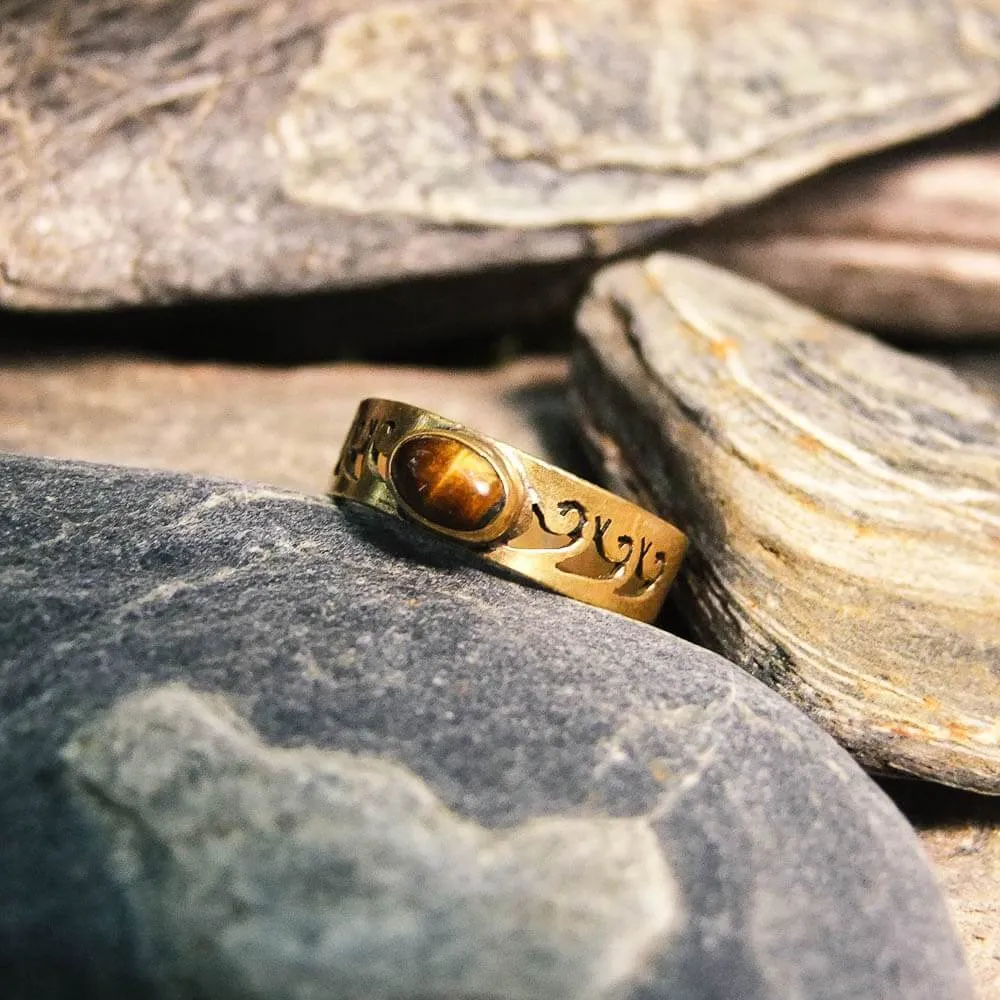 Gemma Brass Ring