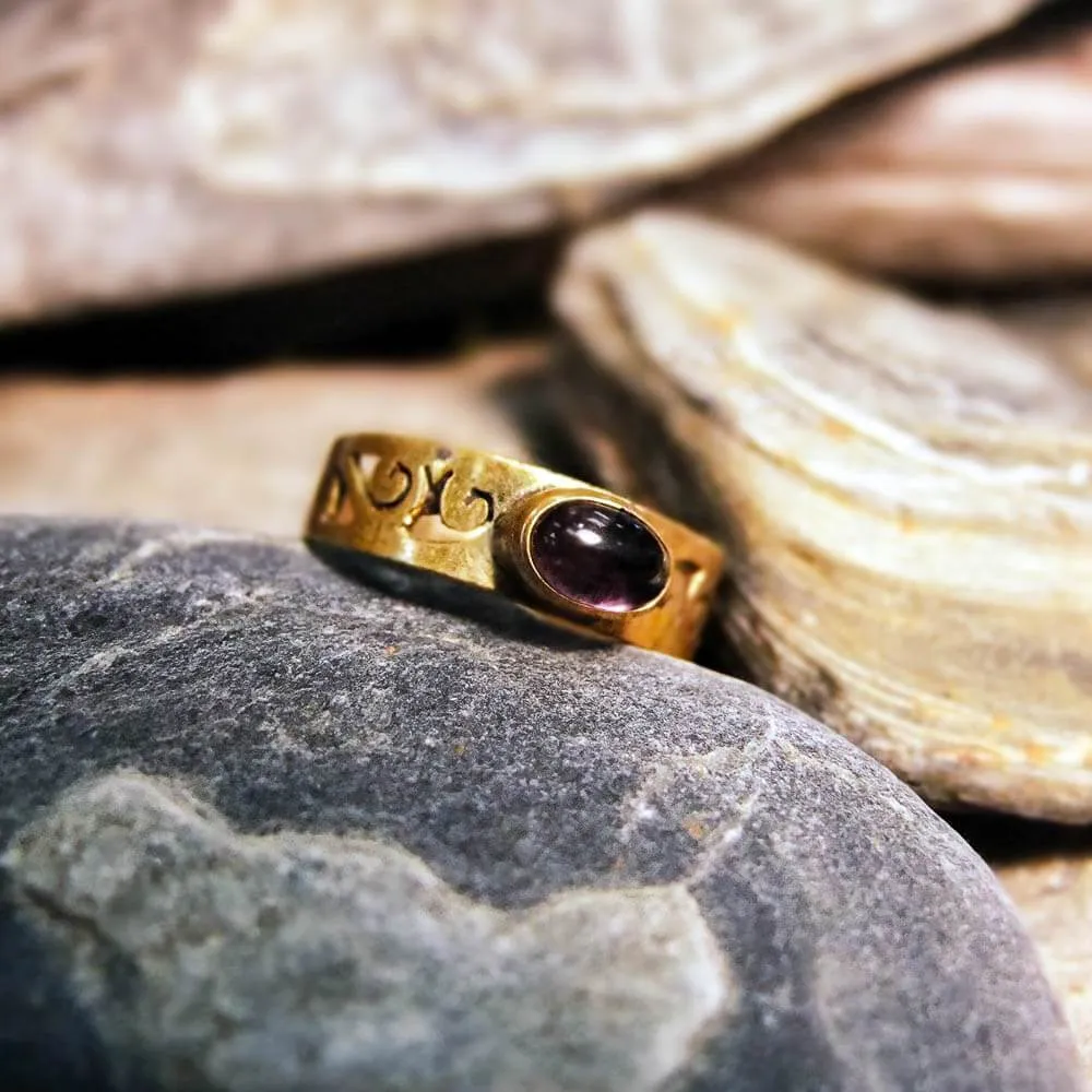 Gemma Brass Ring