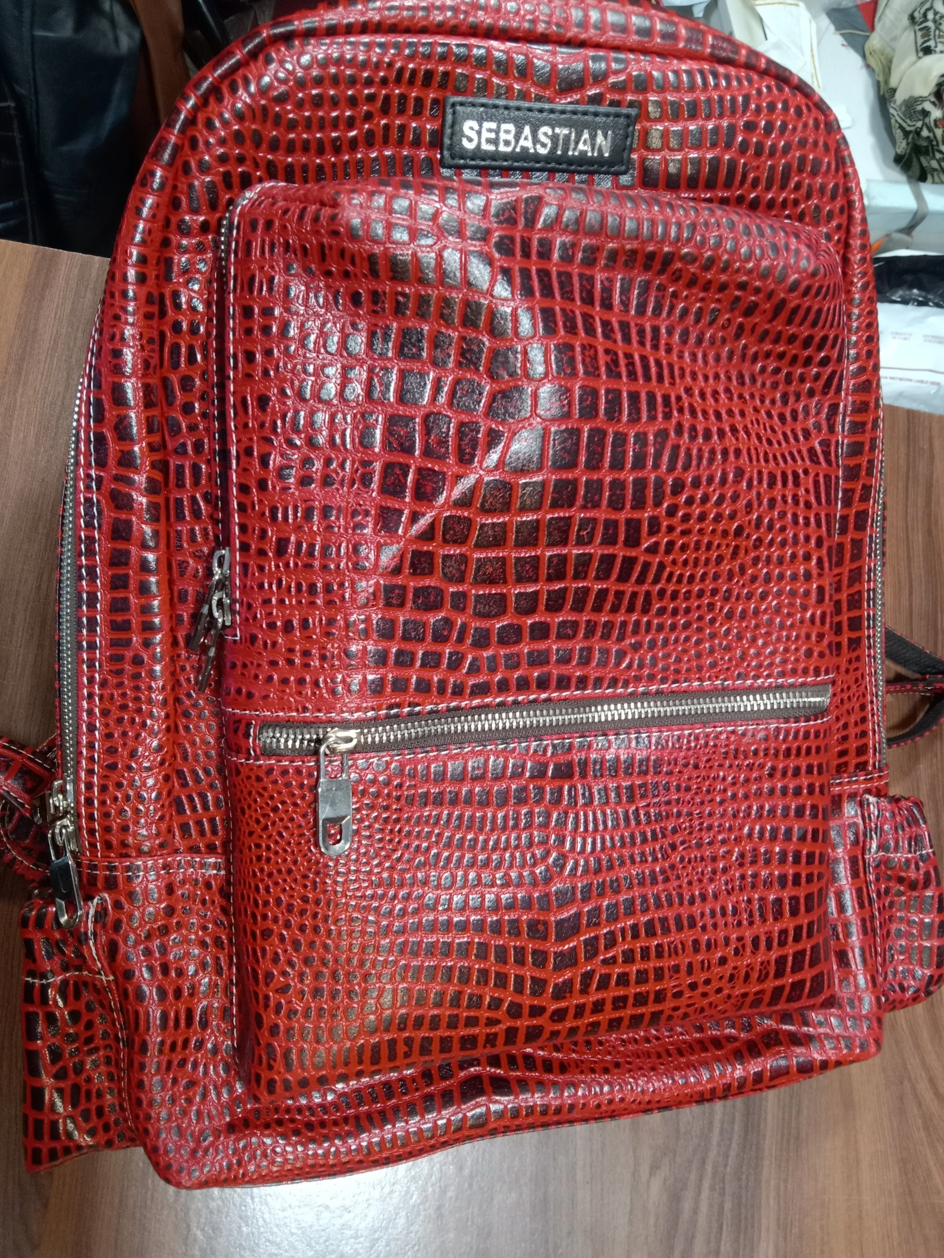 Gogt Premium Pure Leather Backpack Bags Red for Men and Women