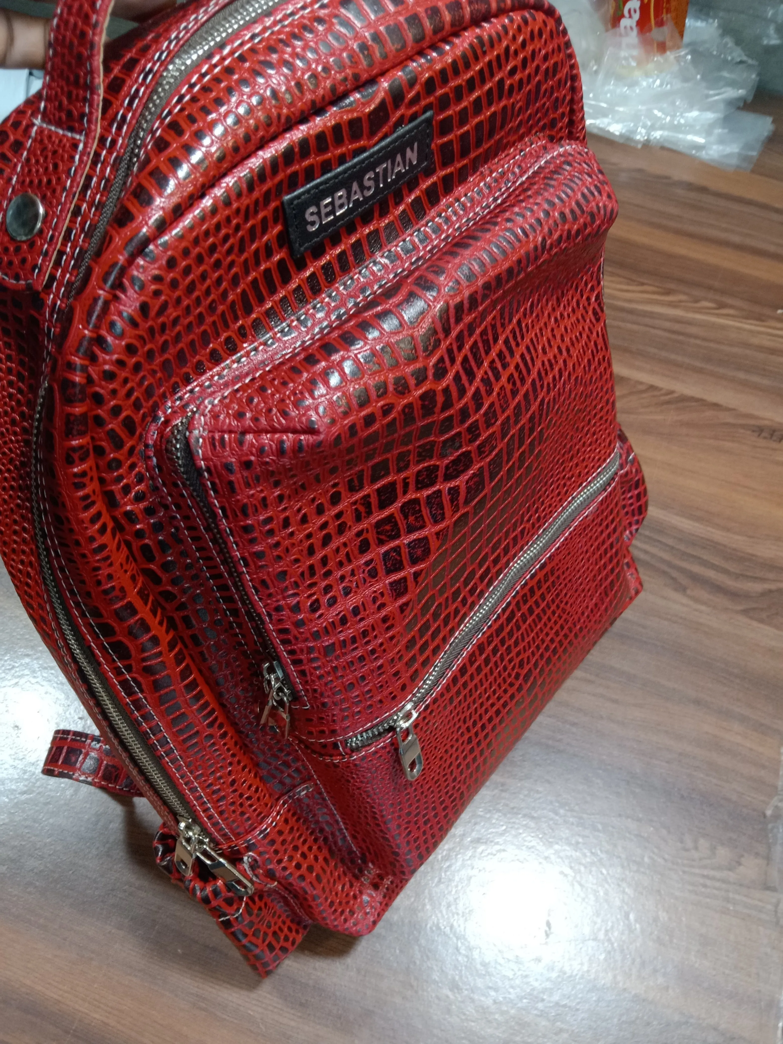 Gogt Premium Pure Leather Backpack Bags Red for Men and Women