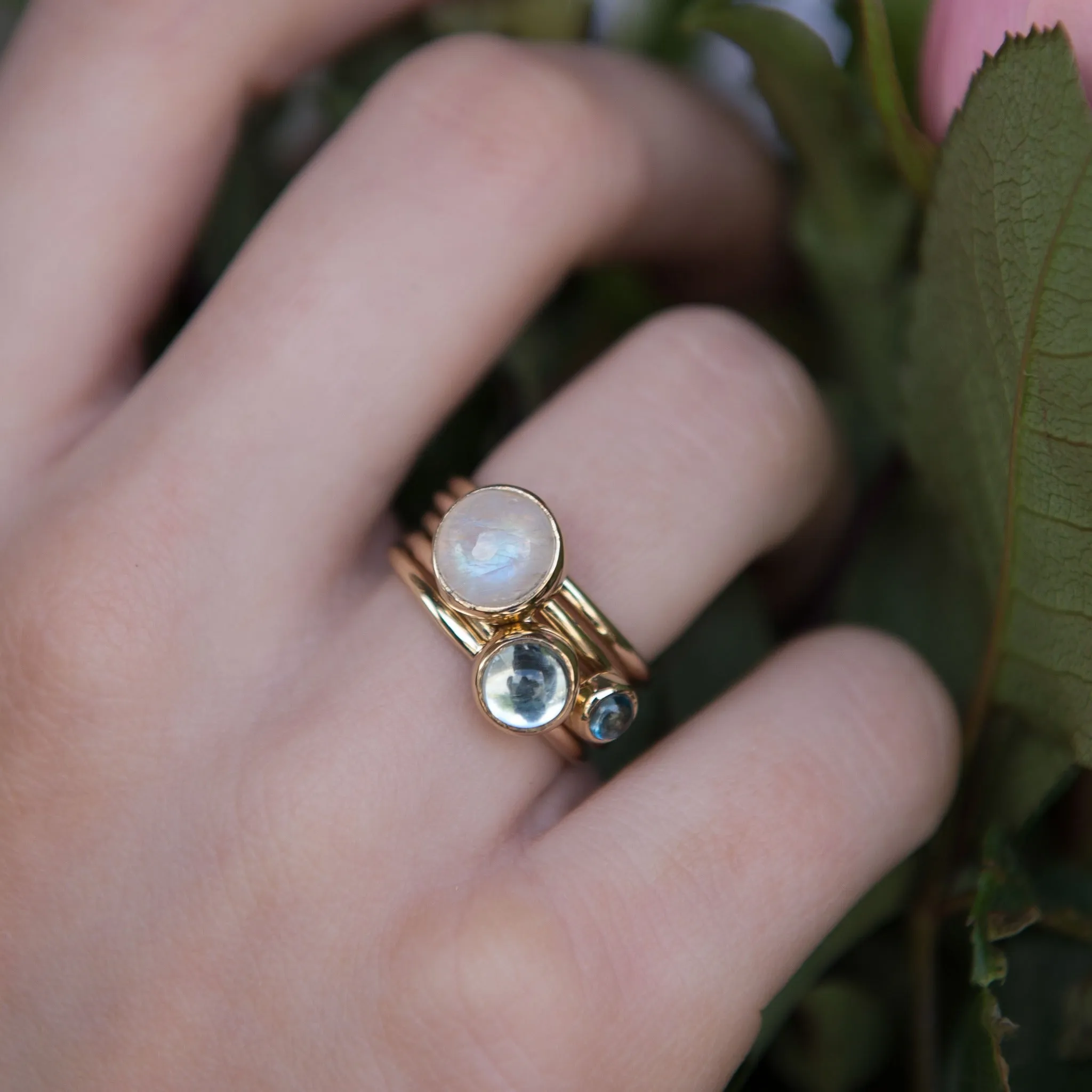 Gold Icicle Stacking Ring