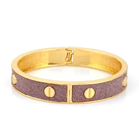 GOLD PEACH LOVE HINGED BRACELETS #SA-9369GR-PEA