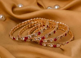 Gold Plated Multi-Colored Stone Bracelet For Women