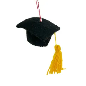 Graduation Cap Ornament, Felt Wool