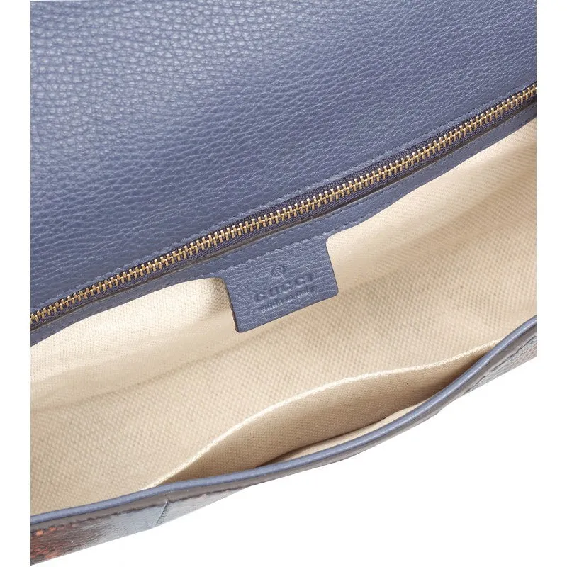 Gucci Blue & brown python Soho clutch